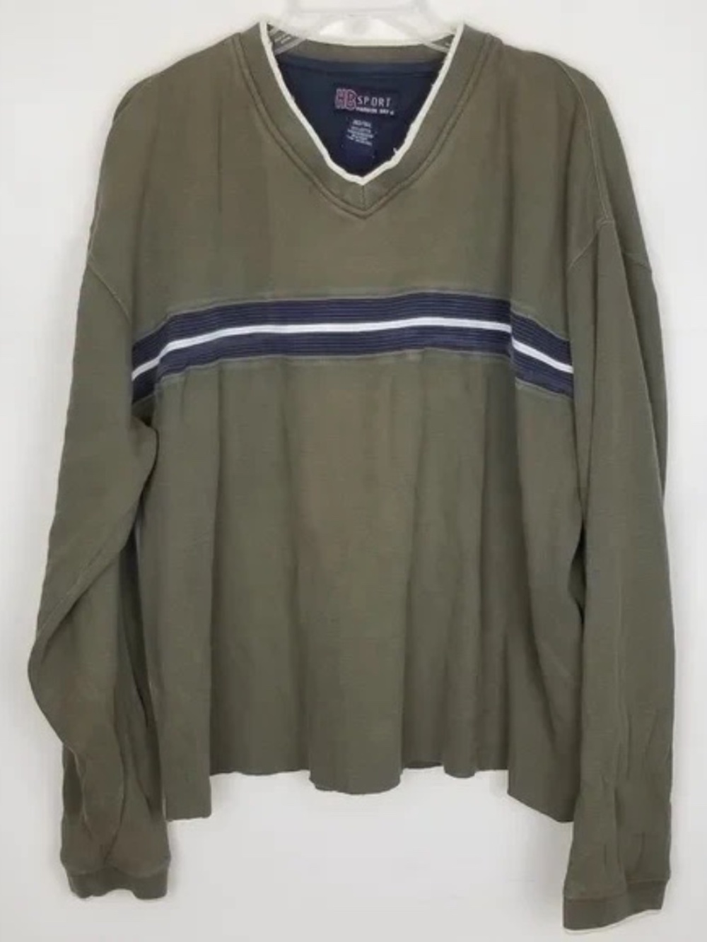90's Y2K Vintage Harbor Bay Sport Striped Sweater Pullover Sz 2XL Curvy Boho